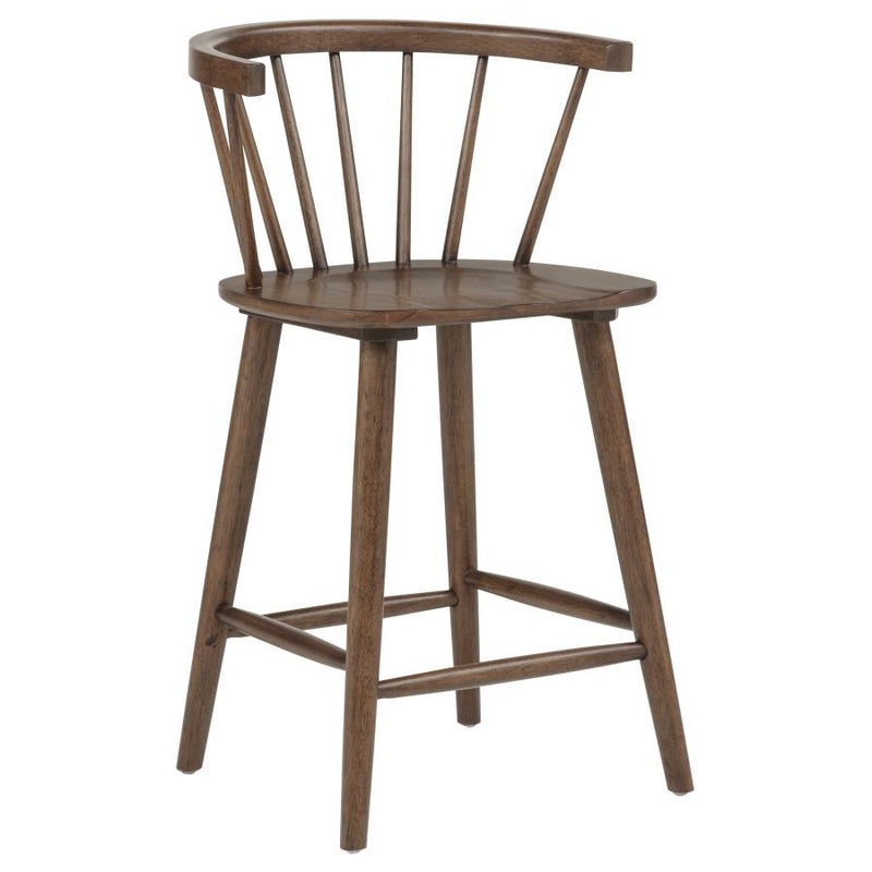 Jeffries 2-Piece Curved Spindle-Back Counter Chair Set