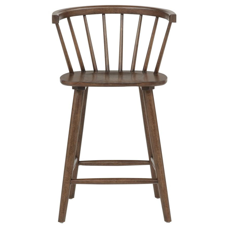 Jeffries 2-Piece Curved Spindle-Back Counter Chair Set