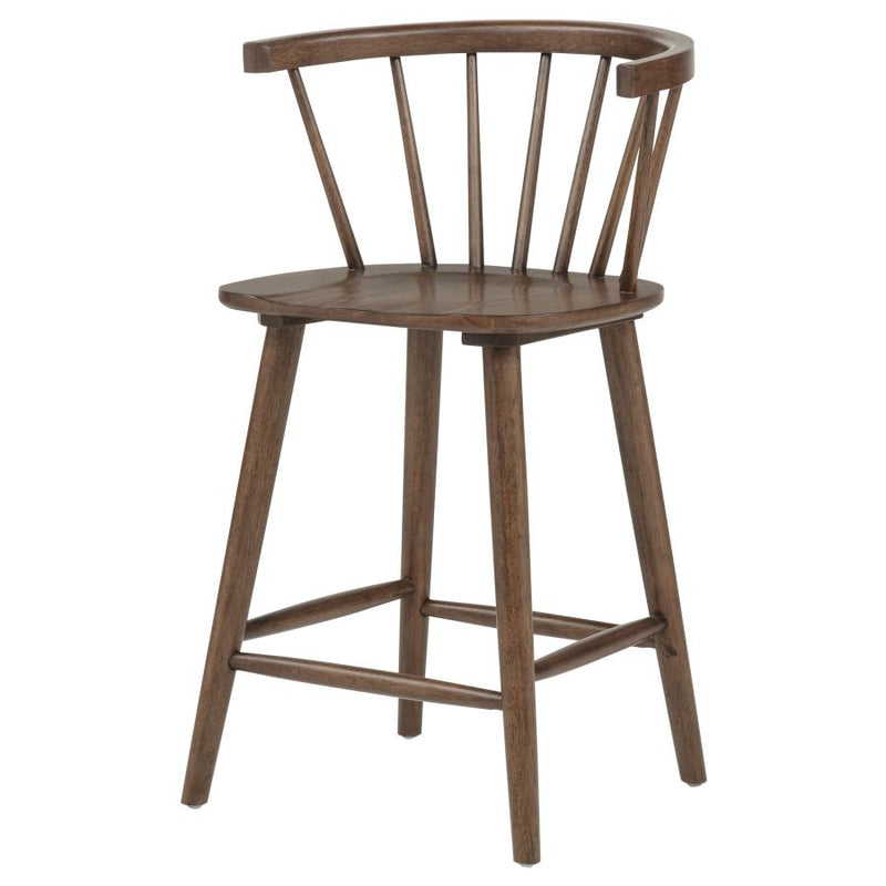 Jeffries 2-Piece Curved Spindle-Back Counter Chair Set