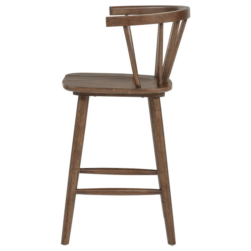 Jeffries 2-Piece Curved Spindle-Back Counter Chair Set