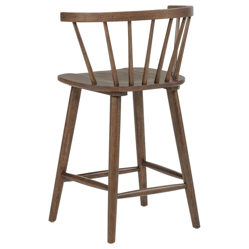 Jeffries 2-Piece Curved Spindle-Back Counter Chair Set