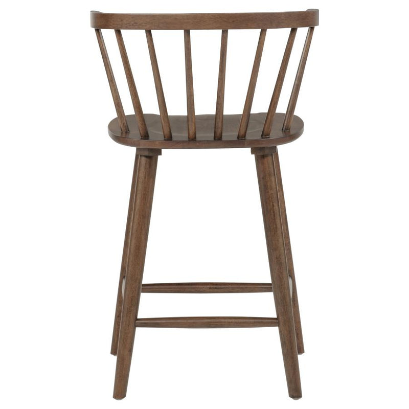Jeffries 2-Piece Curved Spindle-Back Counter Chair Set