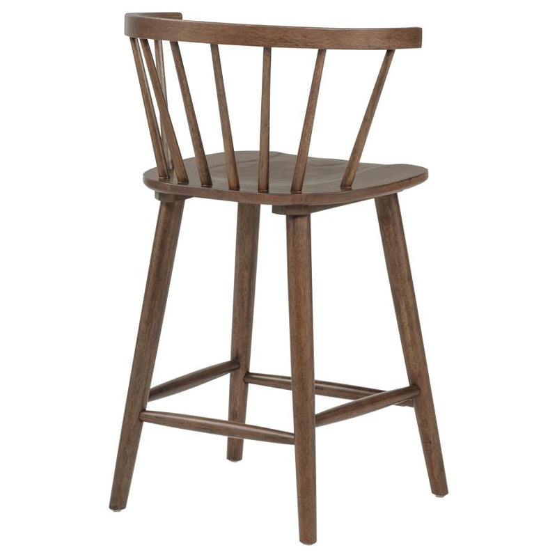 Jeffries 2-Piece Curved Spindle-Back Counter Chair Set