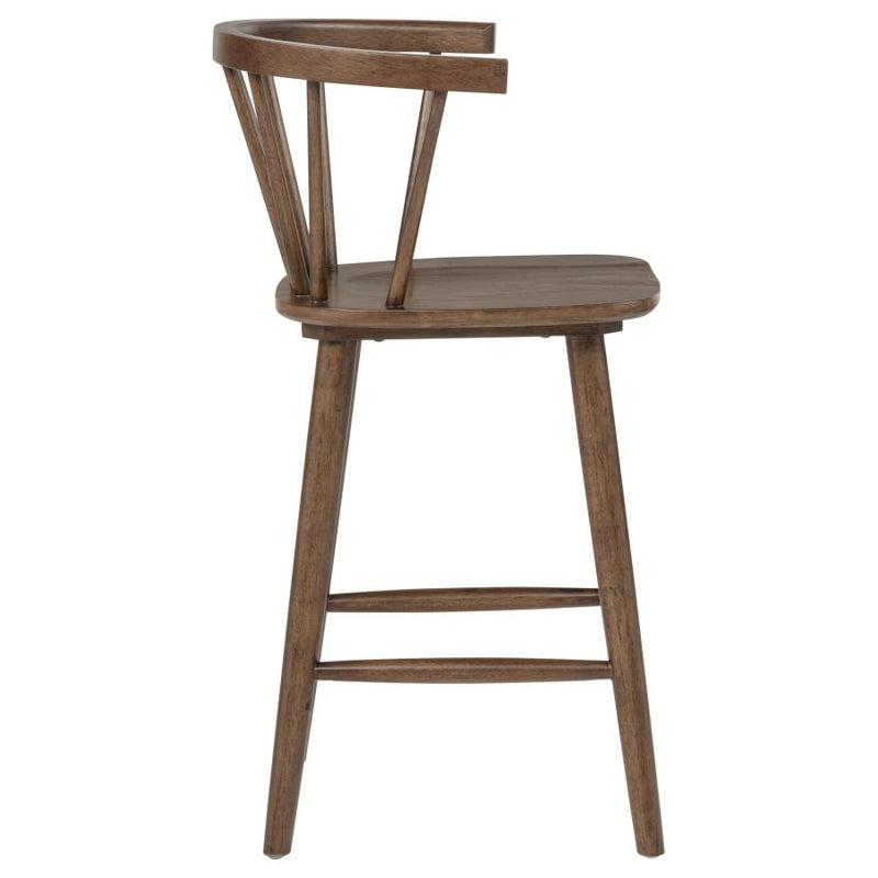 Jeffries 2-Piece Curved Spindle-Back Counter Chair Set