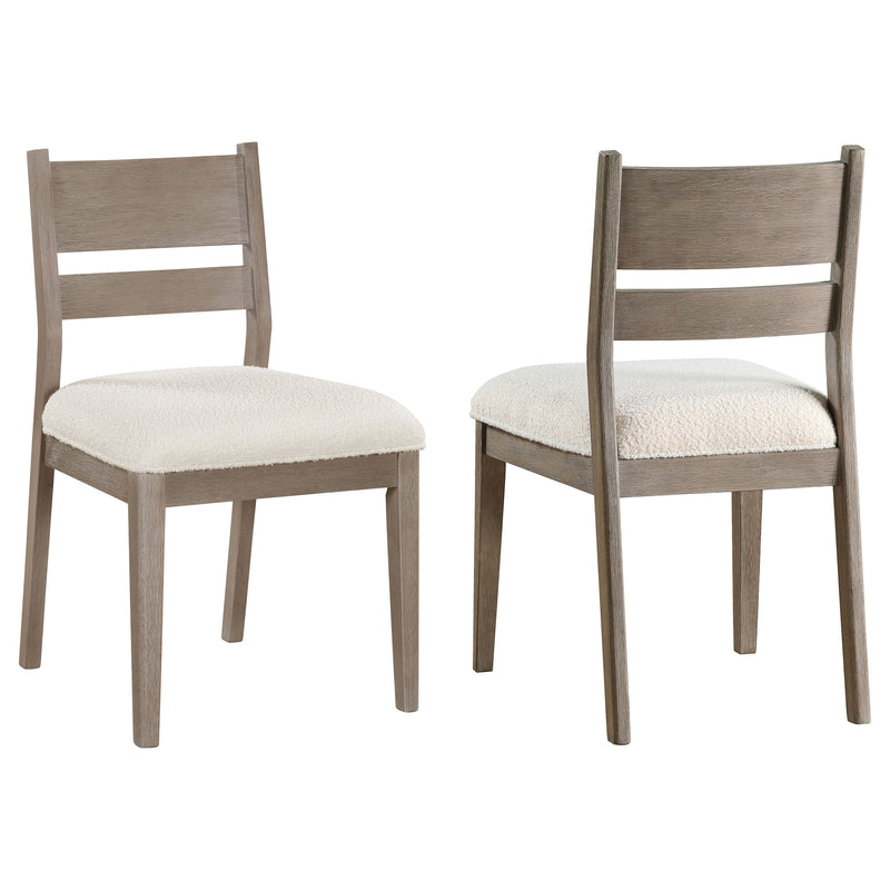 Silla lateral de comedor Cornelia de madera gris costero (juego de 2)