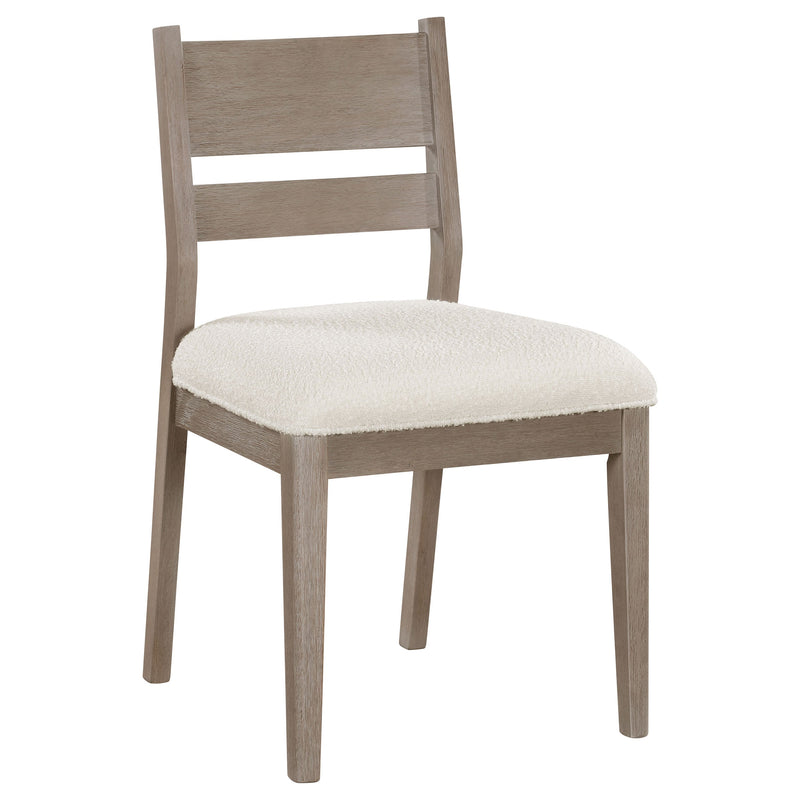 Silla lateral de comedor Cornelia de madera gris costero (juego de 2)