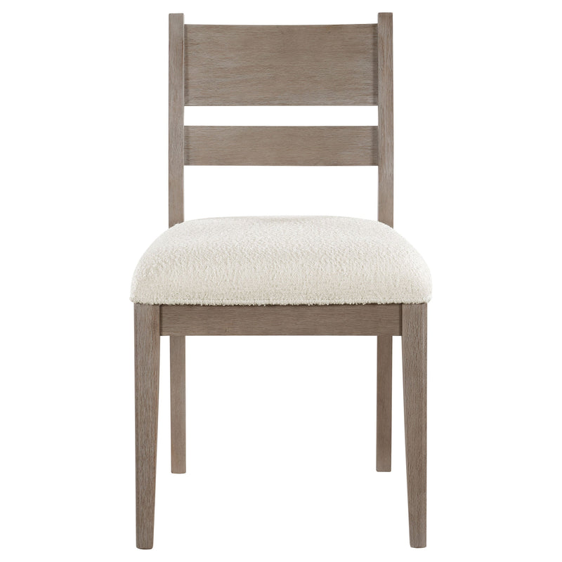 Silla lateral de comedor Cornelia de madera gris costero (juego de 2)
