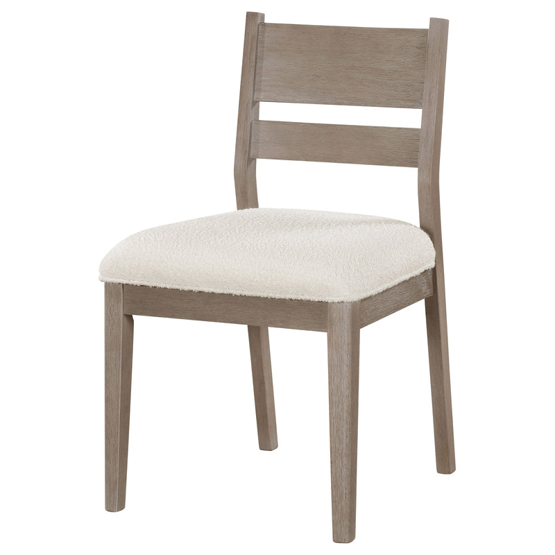 Silla lateral de comedor Cornelia de madera gris costero (juego de 2)