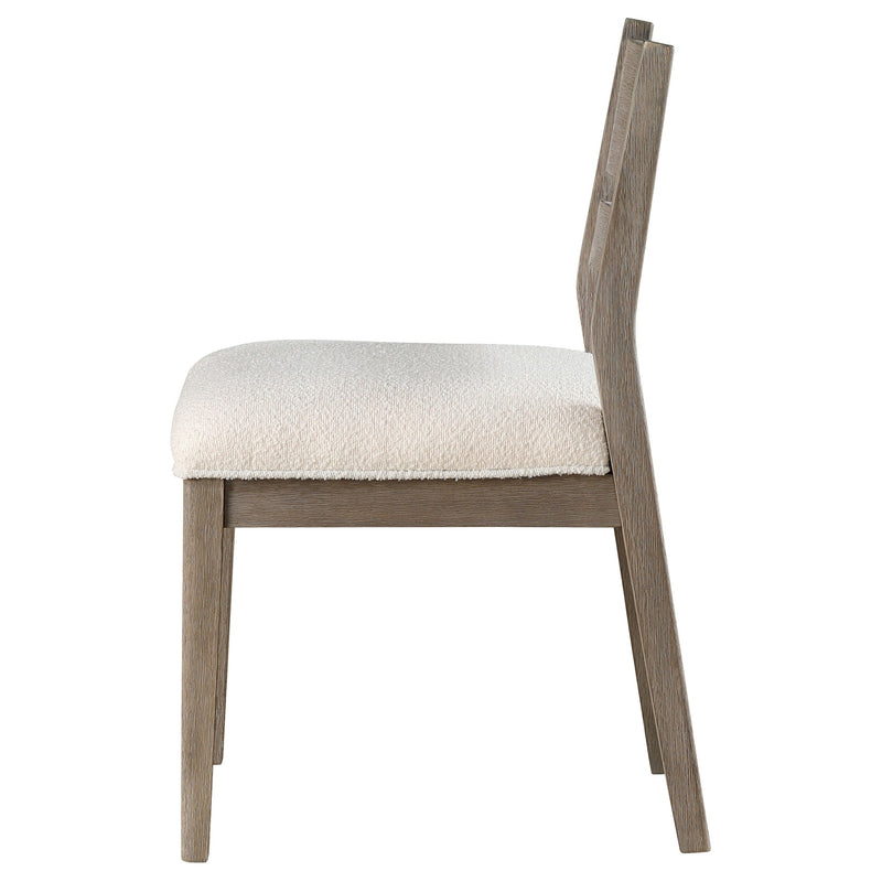 Silla lateral de comedor Cornelia de madera gris costero (juego de 2)