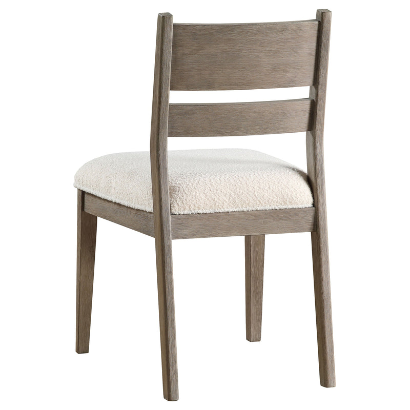 Silla lateral de comedor Cornelia de madera gris costero (juego de 2)