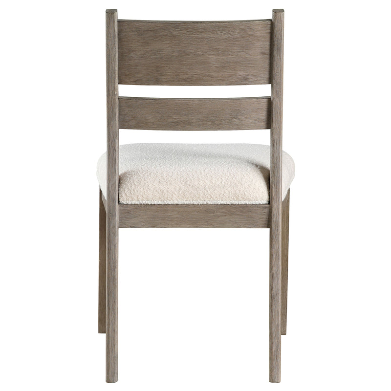 Silla lateral de comedor Cornelia de madera gris costero (juego de 2)