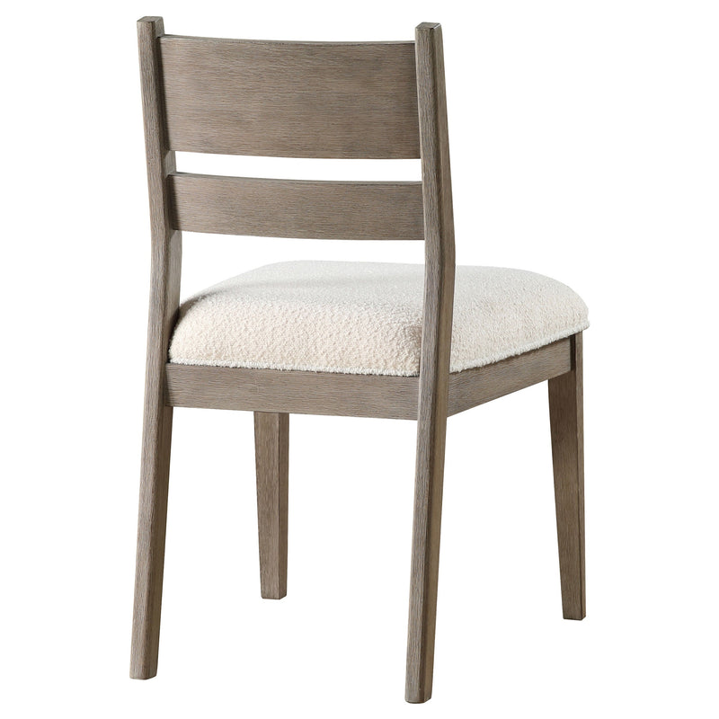 Silla lateral de comedor Cornelia de madera gris costero (juego de 2)