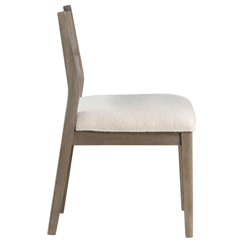 Silla lateral de comedor Cornelia de madera gris costero (juego de 2)