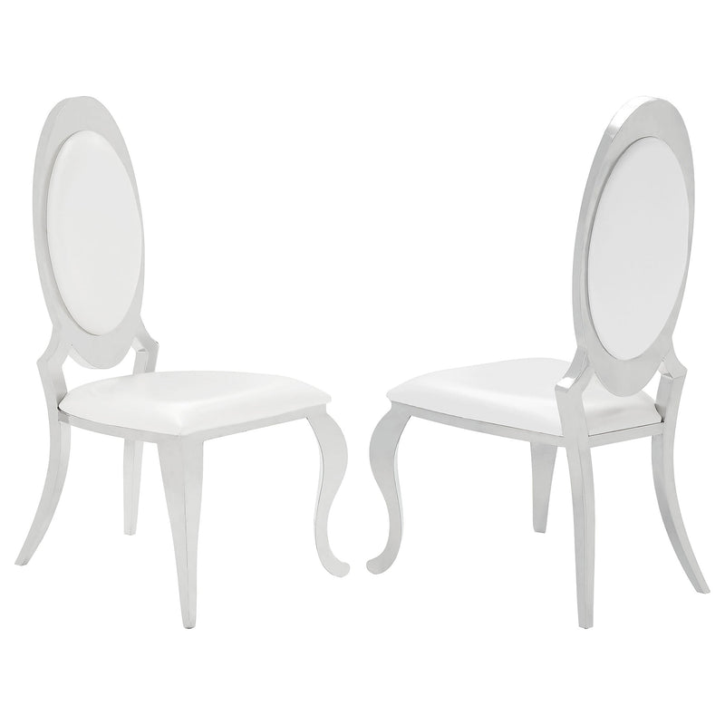 Silla de comedor tapizada Anchorage blanco crema (juego de 2)