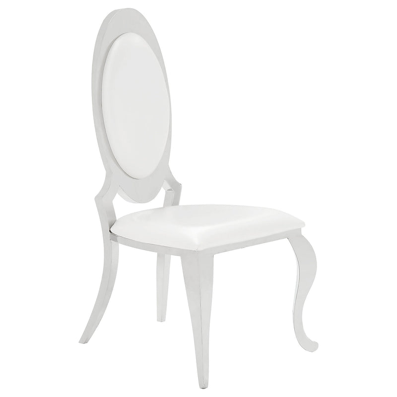 Silla de comedor tapizada Anchorage blanco crema (juego de 2)