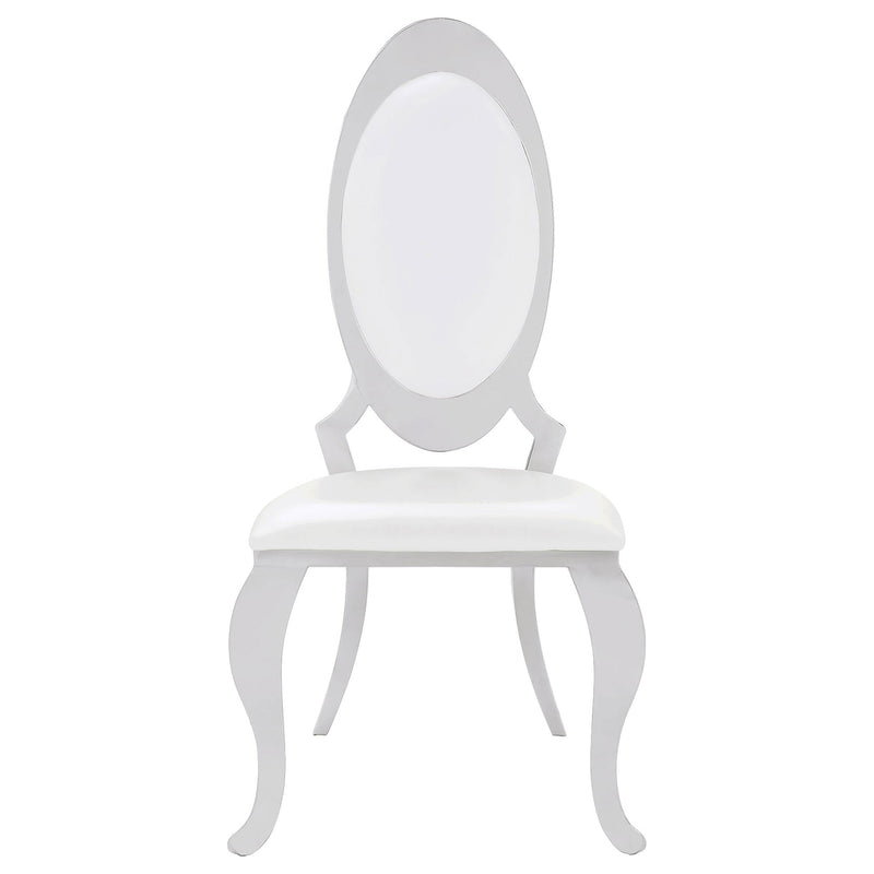 Silla de comedor tapizada Anchorage blanco crema (juego de 2)