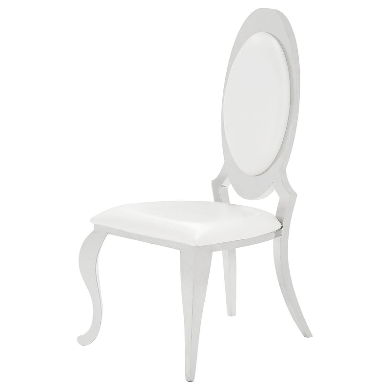 Silla de comedor tapizada Anchorage blanco crema (juego de 2)