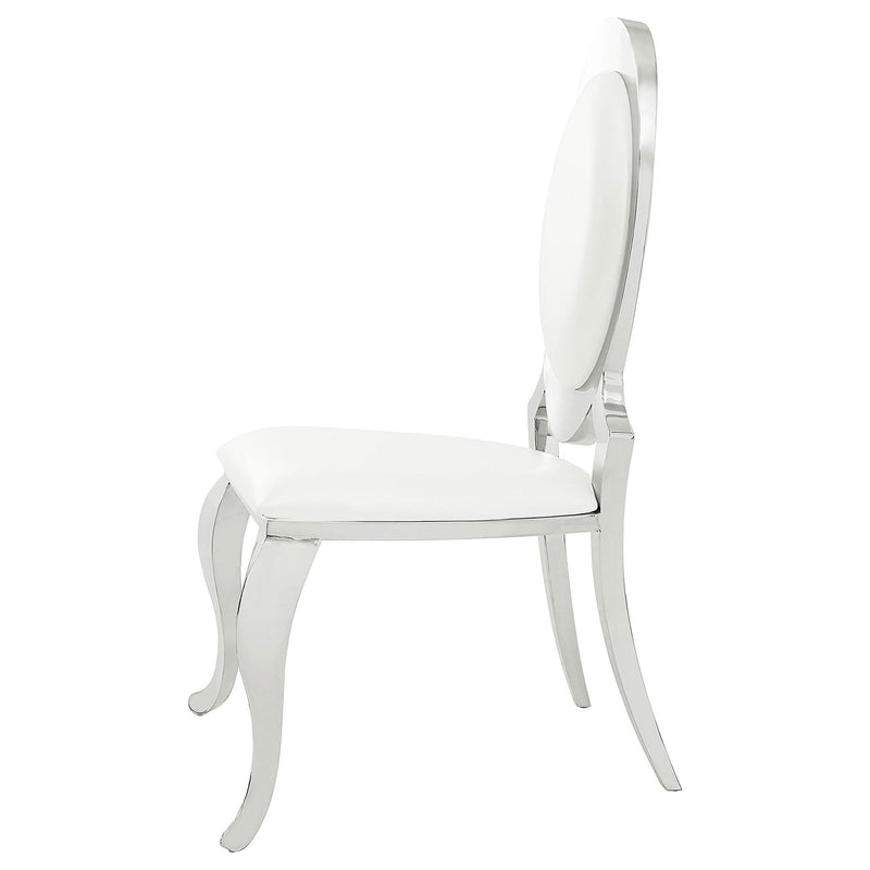 Silla de comedor tapizada Anchorage blanco crema (juego de 2)