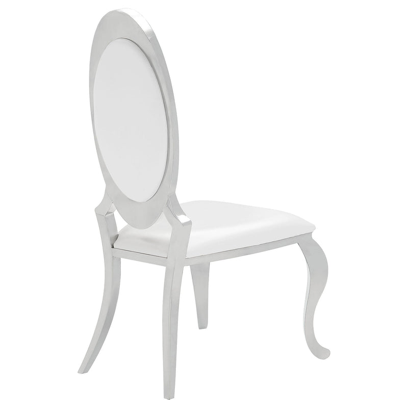 Silla de comedor tapizada Anchorage blanco crema (juego de 2)