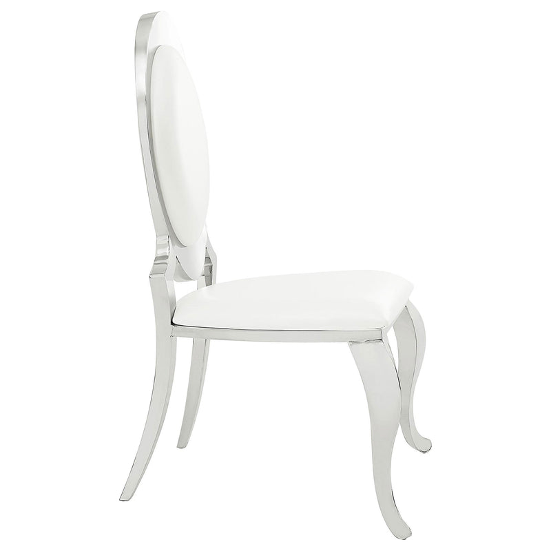 Silla de comedor tapizada Anchorage blanco crema (juego de 2)
