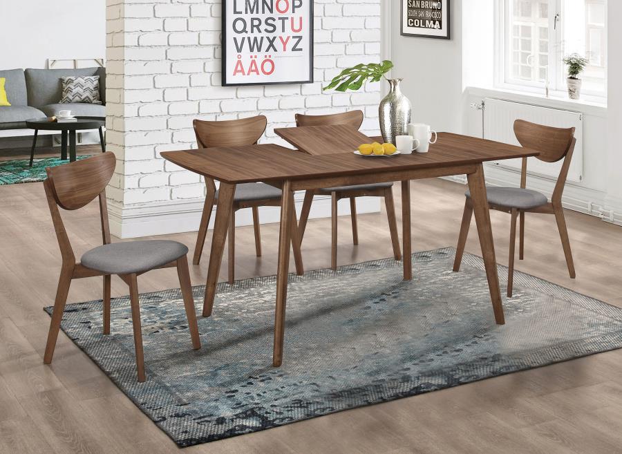 Alfredo Butterfly Leaf Dining Set Natural Walnut