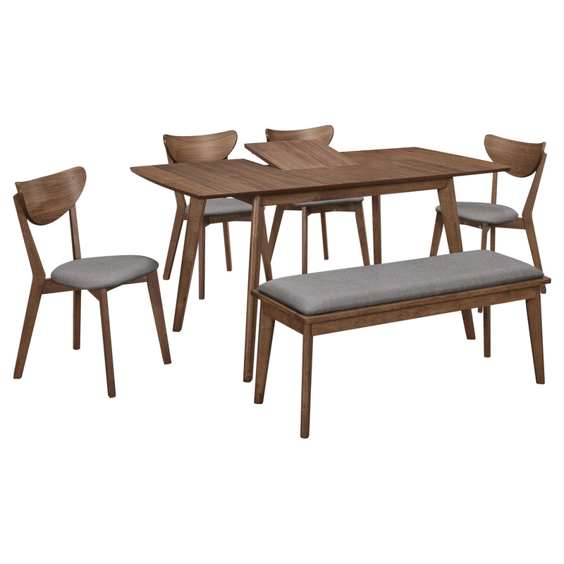 Alfredo Butterfly Leaf Dining Set Natural Walnut