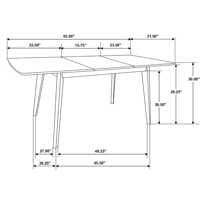 Alfredo Rectangular Dining Table Natural Walnut