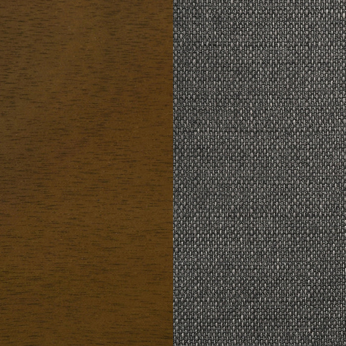 Alfredo Upholstered Dining Bench Grey and Natural Walnut