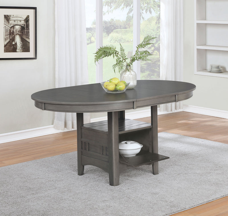 Mesa de comedor Lavon Oval de 60 pulgadas con extensión de hoja, mediana