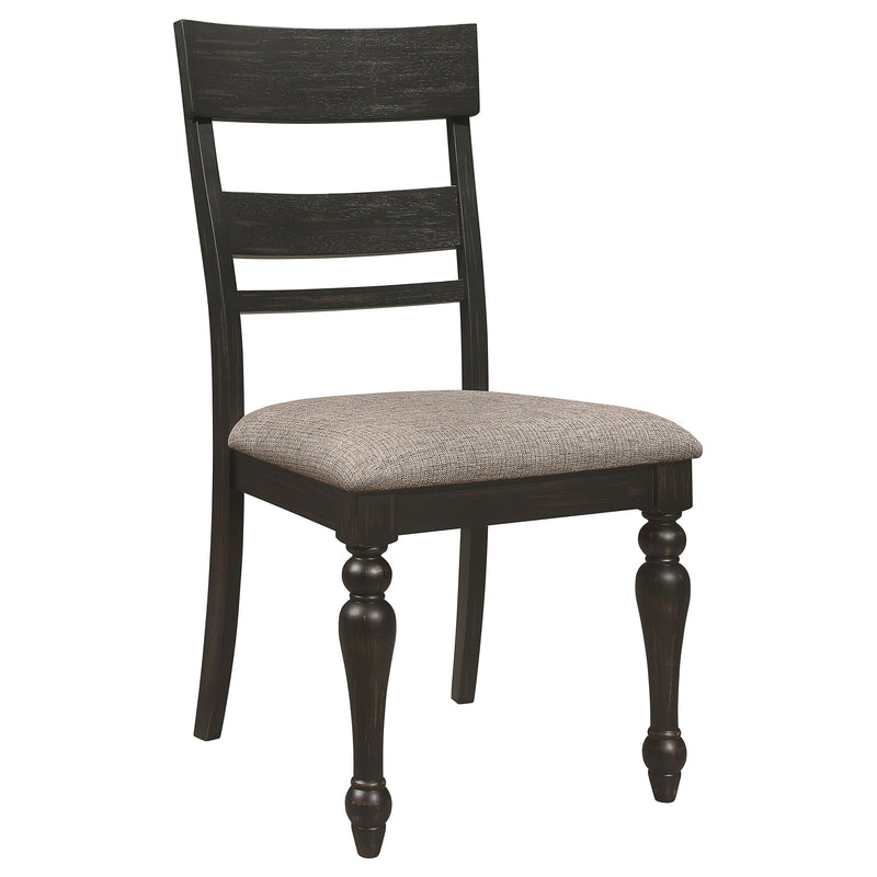 Silla de comedor lateral Bridget de madera, color carbón (juego de 2)