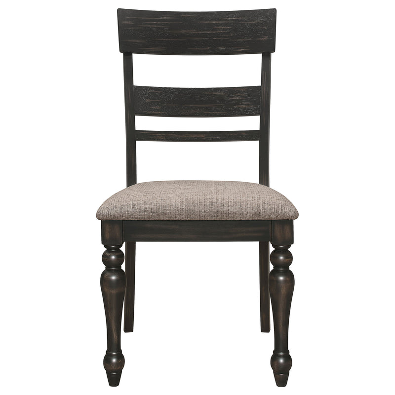 Silla de comedor lateral Bridget de madera, color carbón (juego de 2)