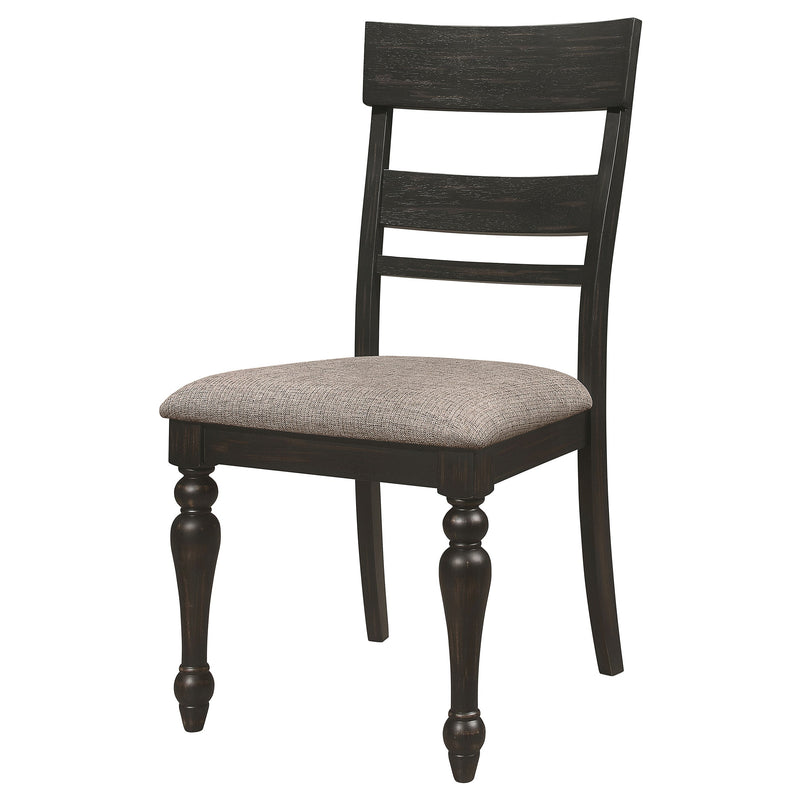 Silla de comedor lateral Bridget de madera, color carbón (juego de 2)