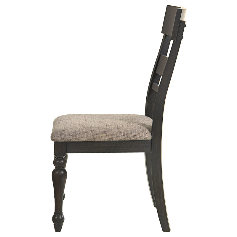 Silla de comedor lateral Bridget de madera, color carbón (juego de 2)