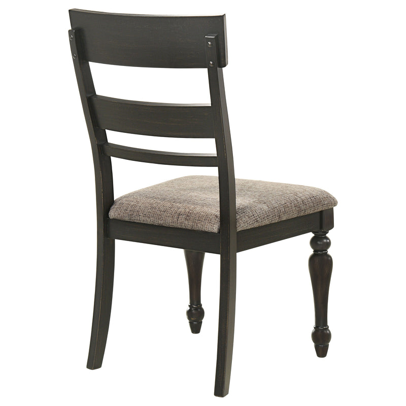 Silla de comedor lateral Bridget de madera, color carbón (juego de 2)