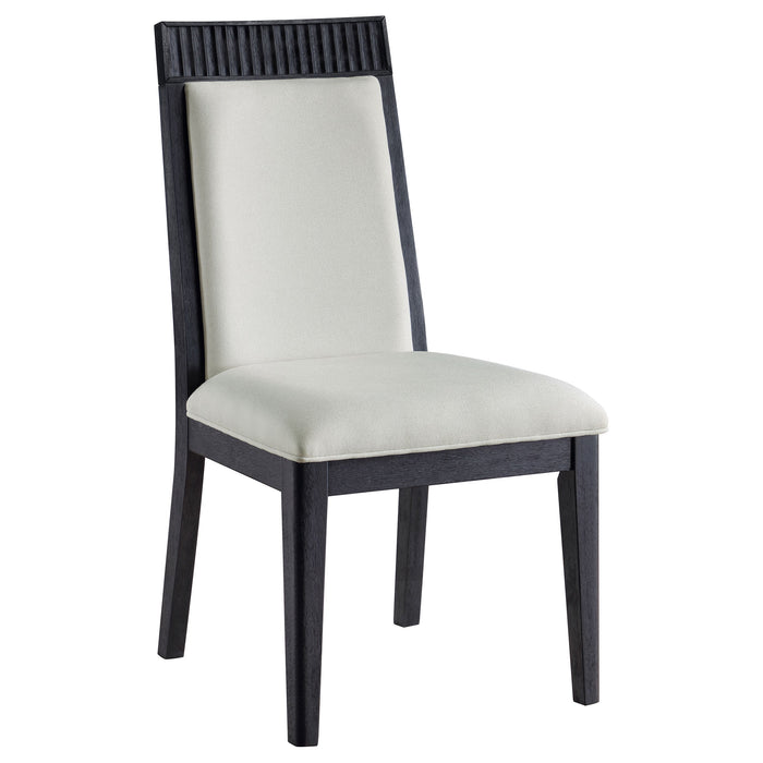 Brookmead Dining Side Chair Ivory and Black (Set of 2)