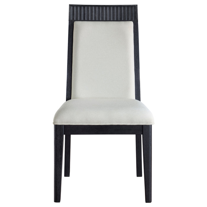 Brookmead Dining Side Chair Ivory and Black (Set of 2)