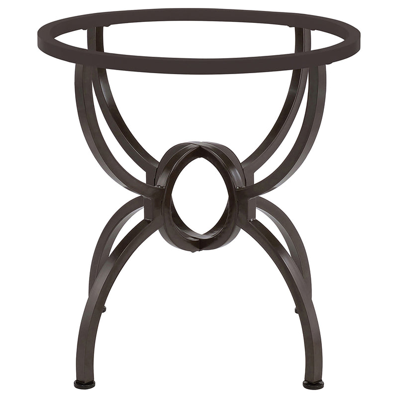 Base de mesa de comedor redonda Aviano de metal color bronce