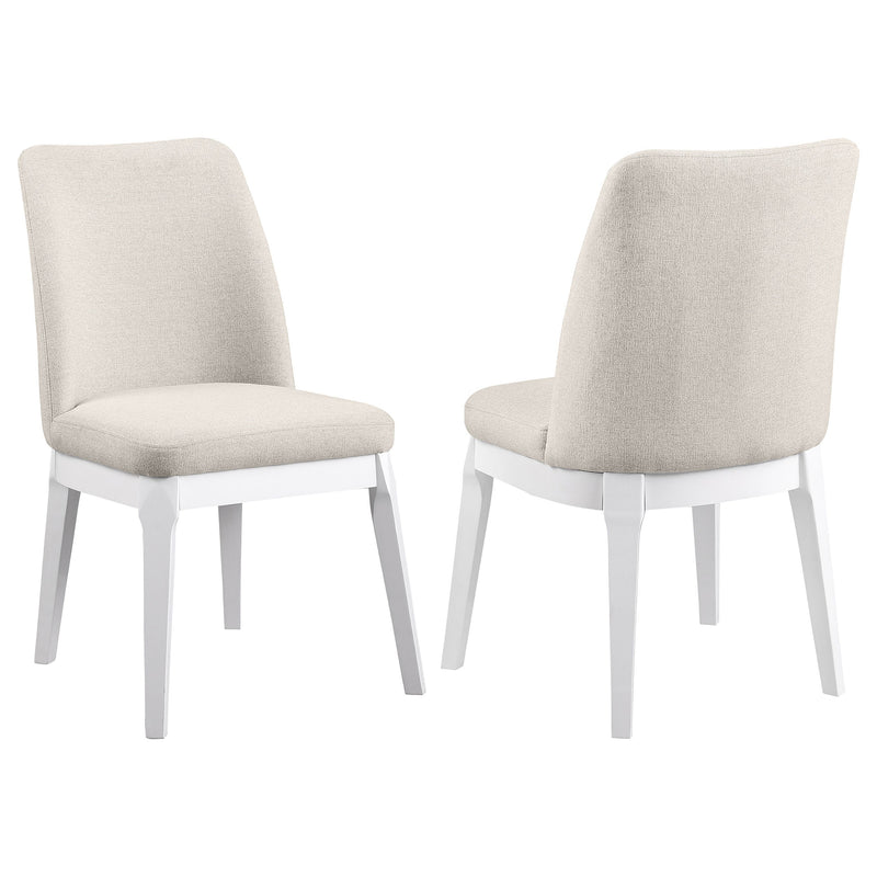 Silla auxiliar de comedor tapizada Carissa (juego de 2)