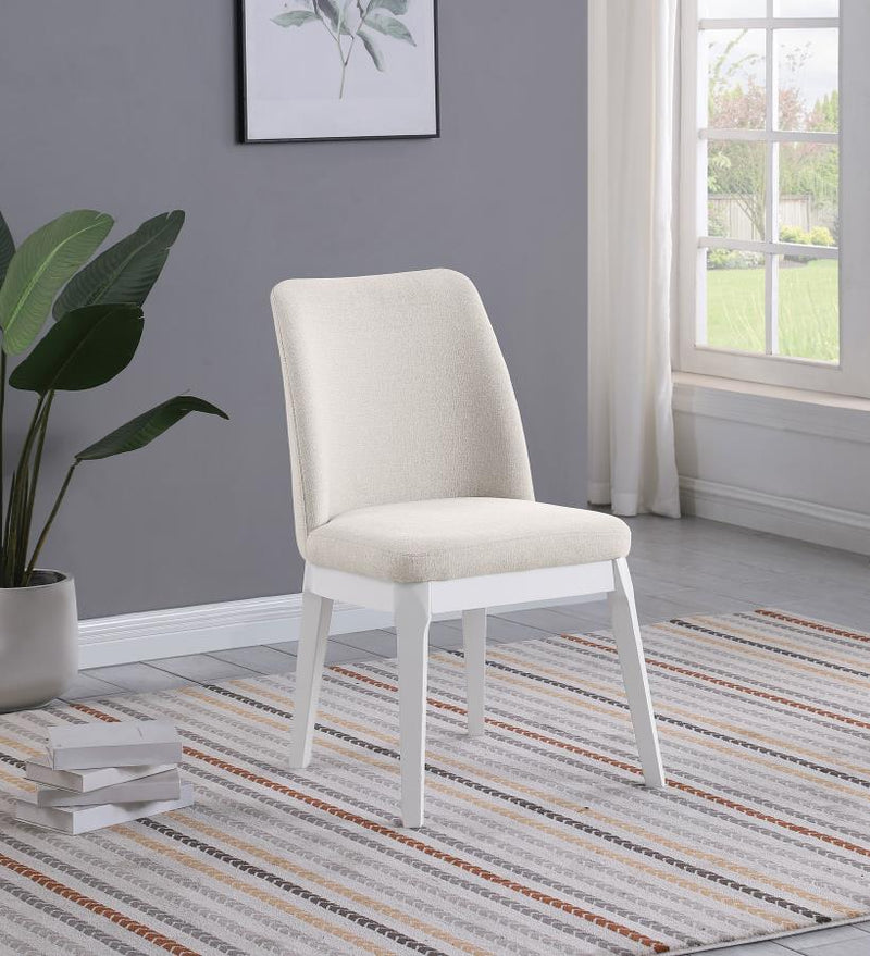 Silla auxiliar de comedor tapizada Carissa (juego de 2)