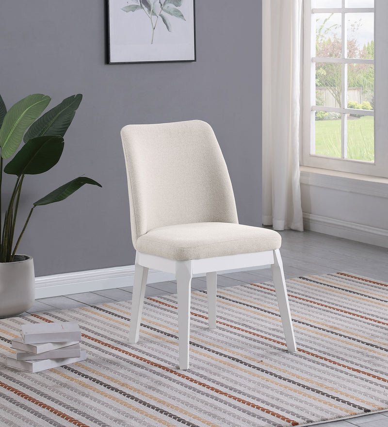 Silla auxiliar de comedor tapizada Carissa (juego de 2)