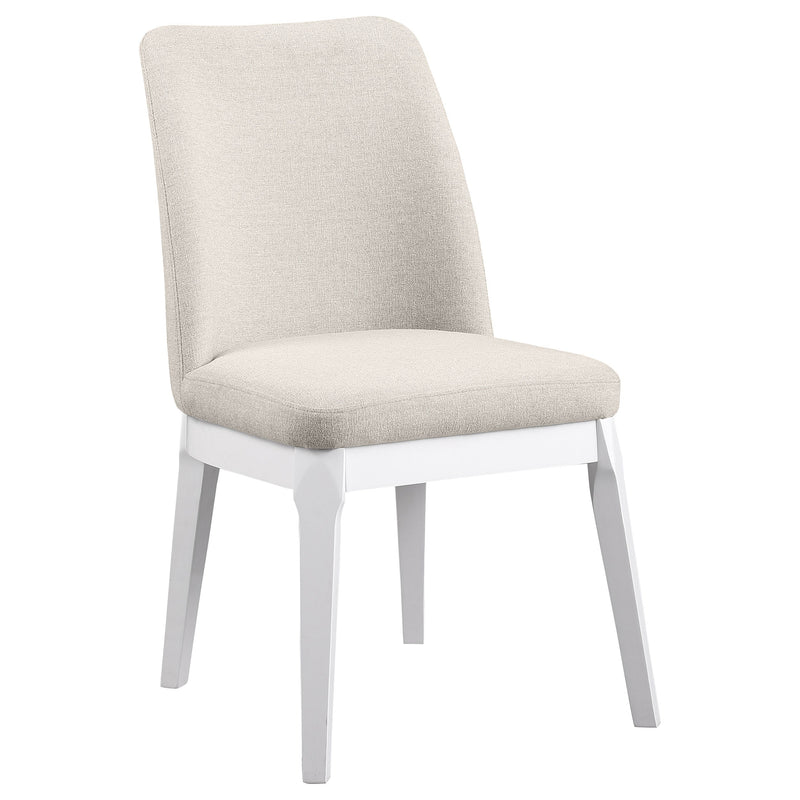 Silla auxiliar de comedor tapizada Carissa (juego de 2)