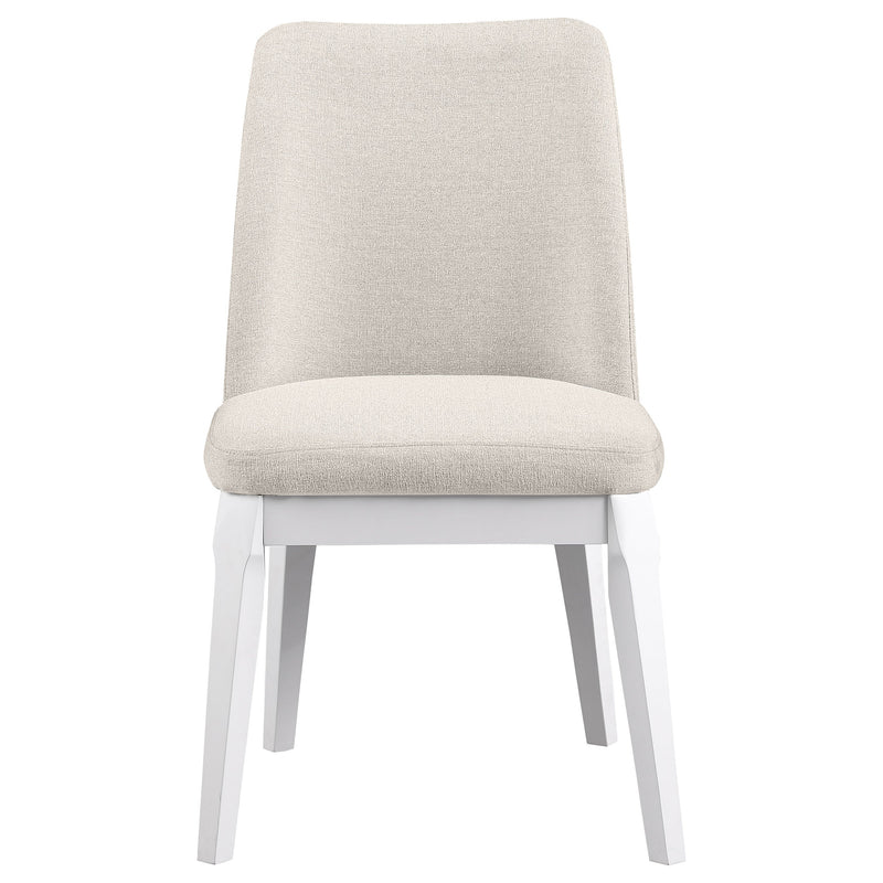 Silla auxiliar de comedor tapizada Carissa (juego de 2)
