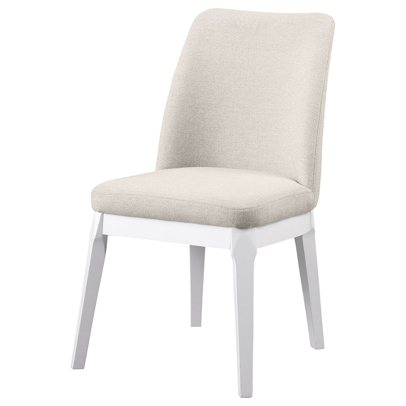 Silla auxiliar de comedor tapizada Carissa (juego de 2)