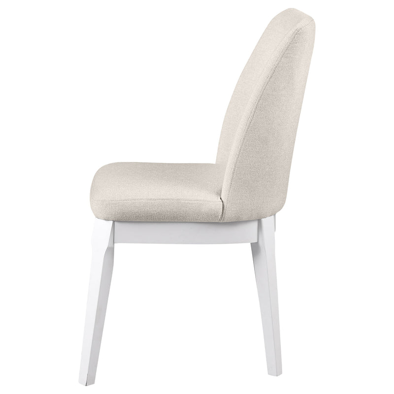 Silla auxiliar de comedor tapizada Carissa (juego de 2)