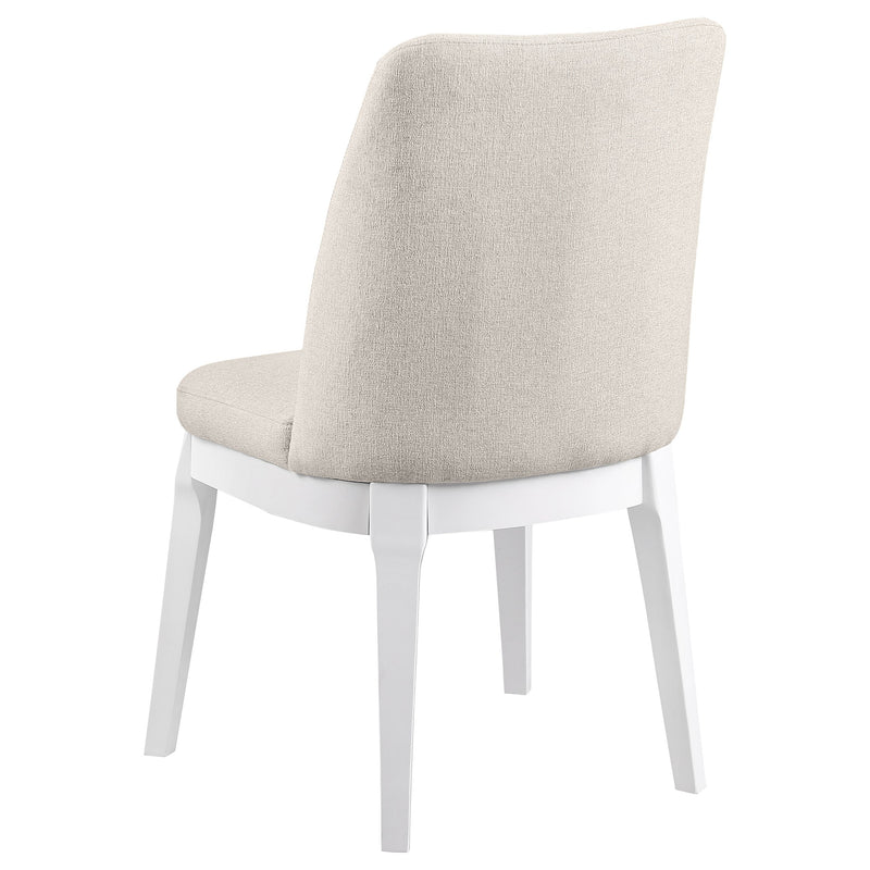 Silla auxiliar de comedor tapizada Carissa (juego de 2)