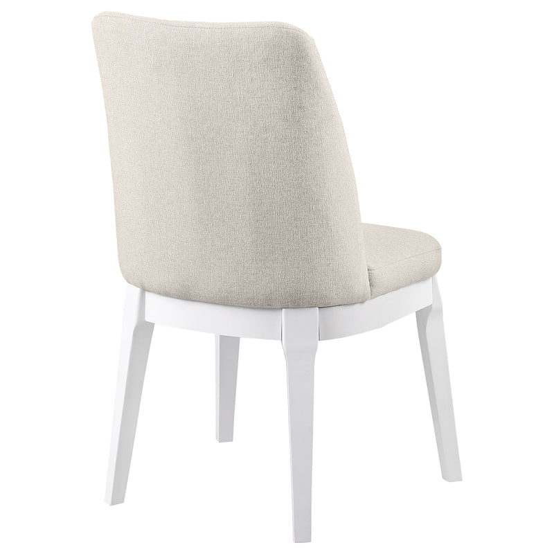 Silla auxiliar de comedor tapizada Carissa (juego de 2)