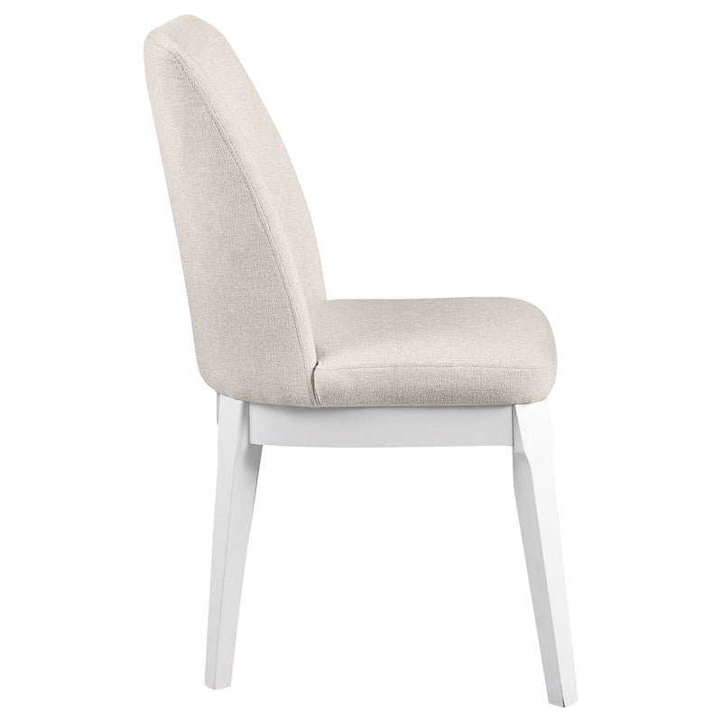 Silla auxiliar de comedor tapizada Carissa (juego de 2)