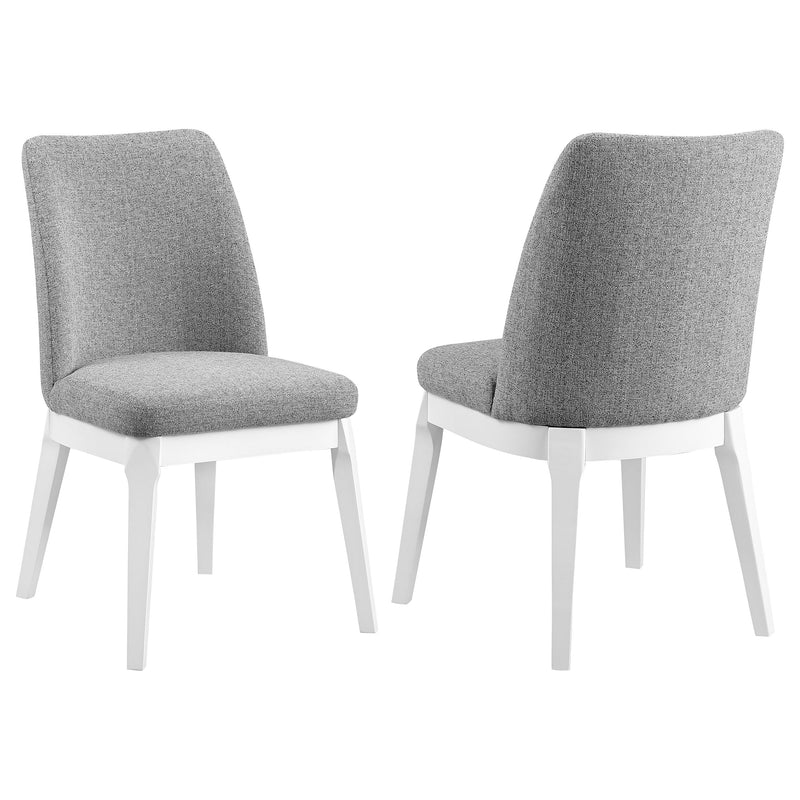 Silla auxiliar de comedor tapizada Carissa (juego de 2)