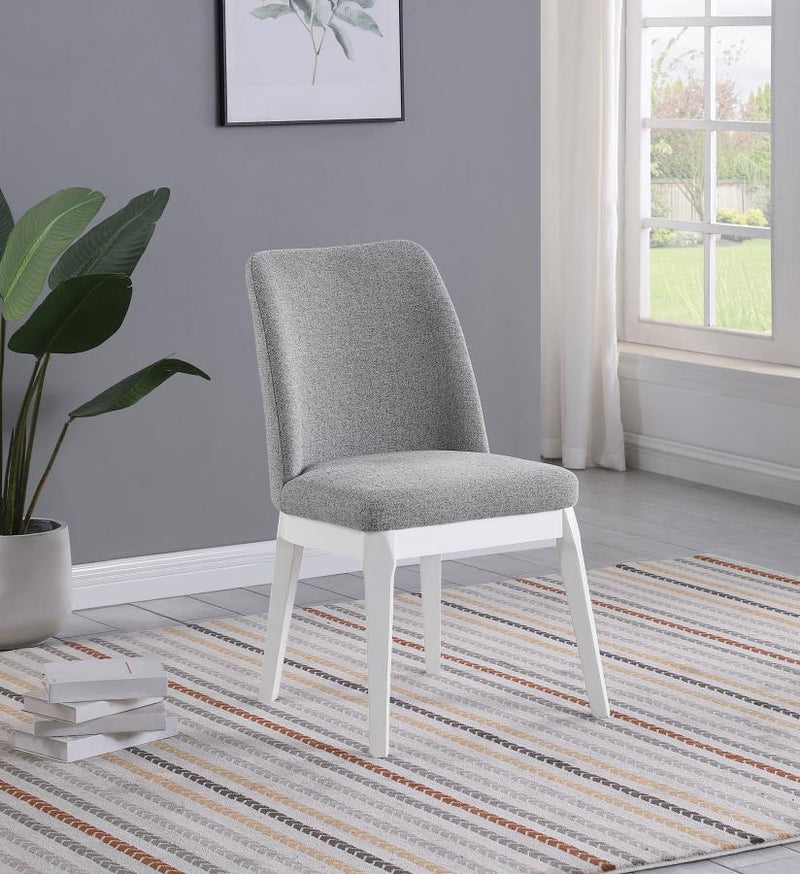 Silla auxiliar de comedor tapizada Carissa (juego de 2)