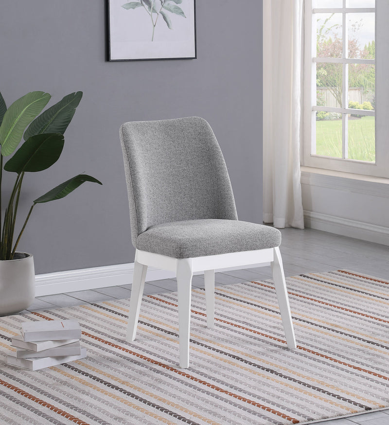 Silla auxiliar de comedor tapizada Carissa (juego de 2)